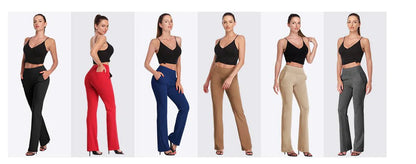 Women's Knitted Flared Pants with Side Pockets WEM Support (www.WEM.support)