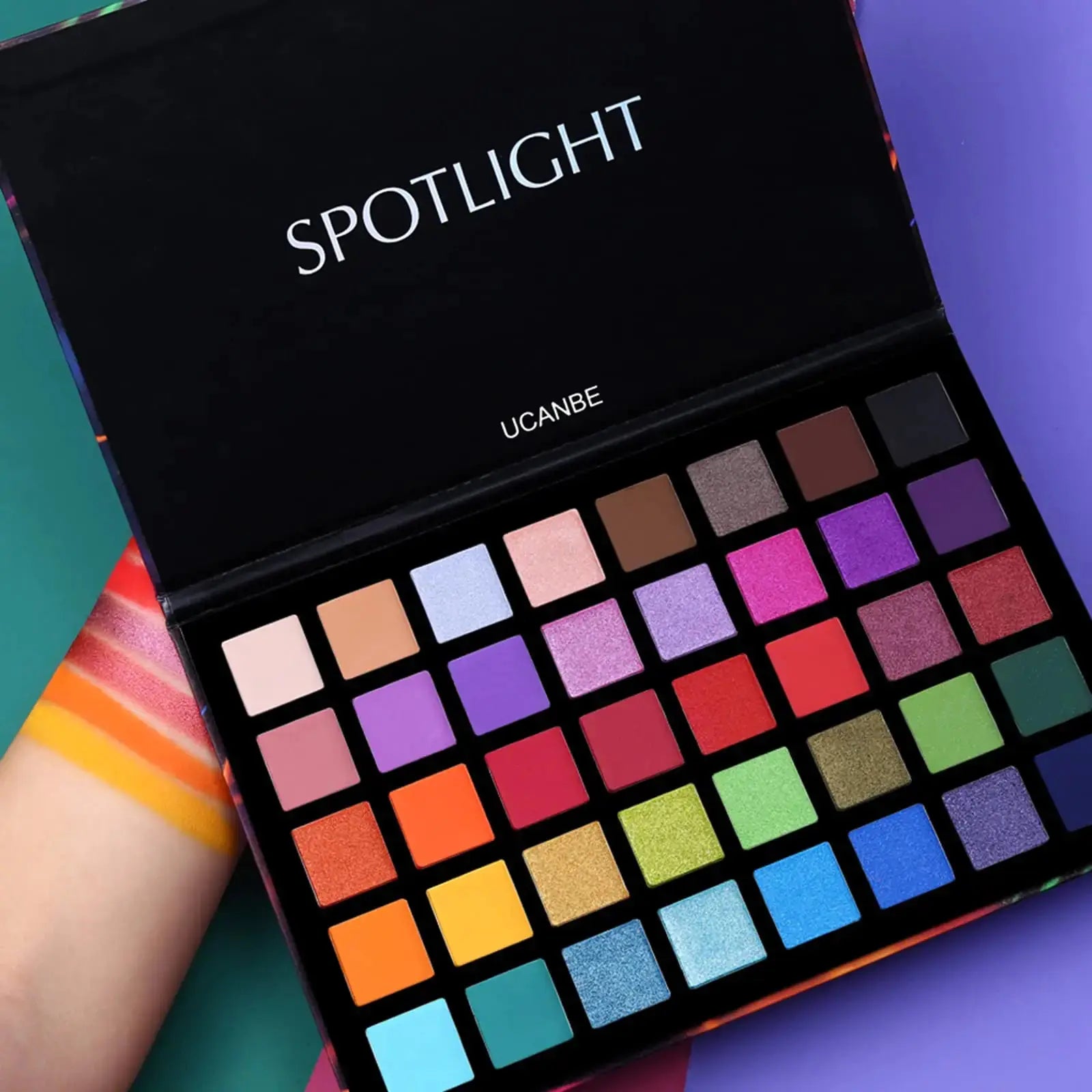 UCANBE Spotlight Eyeshadow Palette Professional 40 Color Eye Shadow Matte Shimmer Makeup Pallet Highly Pigmented Colorful Powder Long Lasting Waterproof Eye Shadow Palette A My Store
