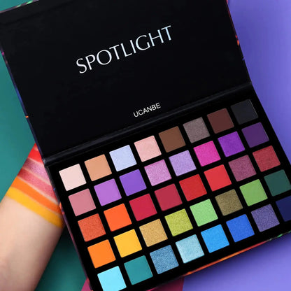 UCANBE Spotlight Eyeshadow Palette Professional 40 Color Eye Shadow Matte Shimmer Makeup Pallet Highly Pigmented Colorful Powder Long Lasting Waterproof Eye Shadow Palette A My Store