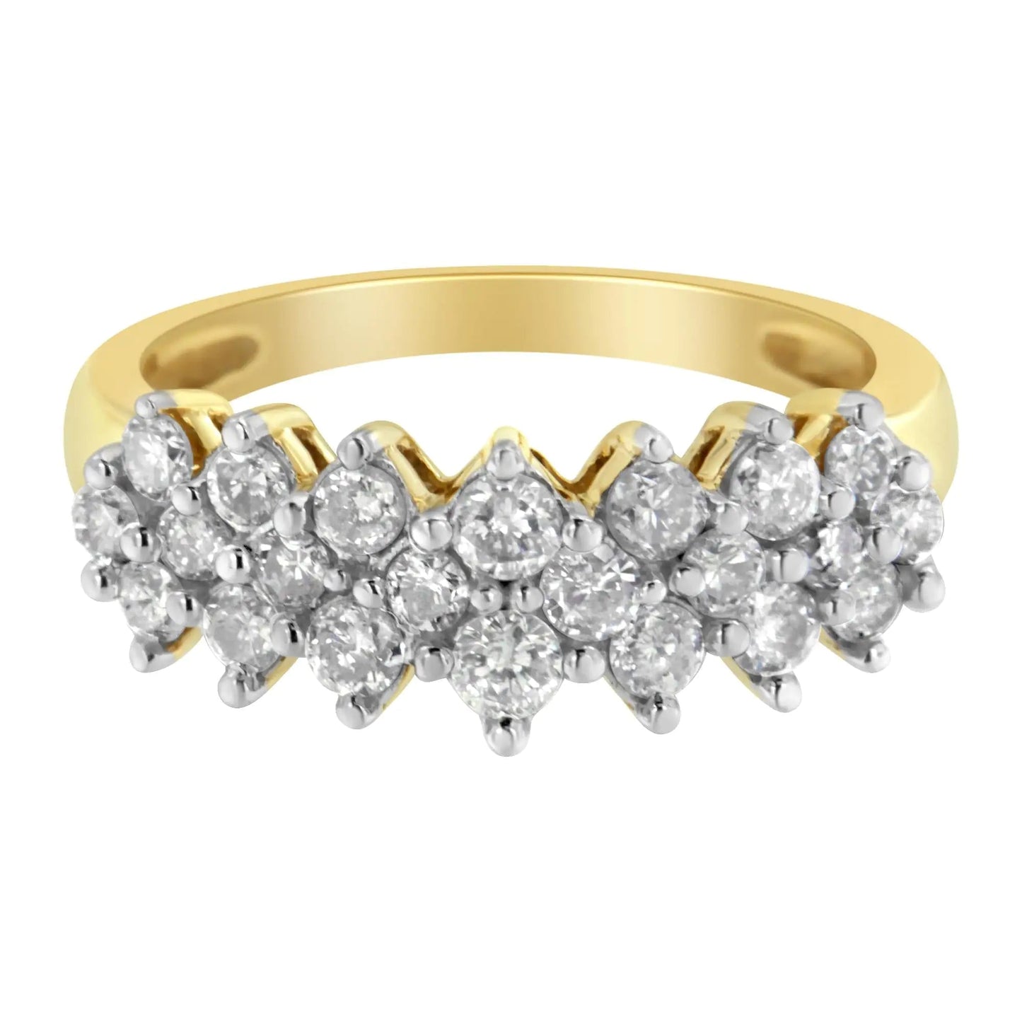10K Yellow Gold Round Diamond Ring (1 cttw, J-K Color, I1-I2 Clarity) WEM Support (www.WEM.support)