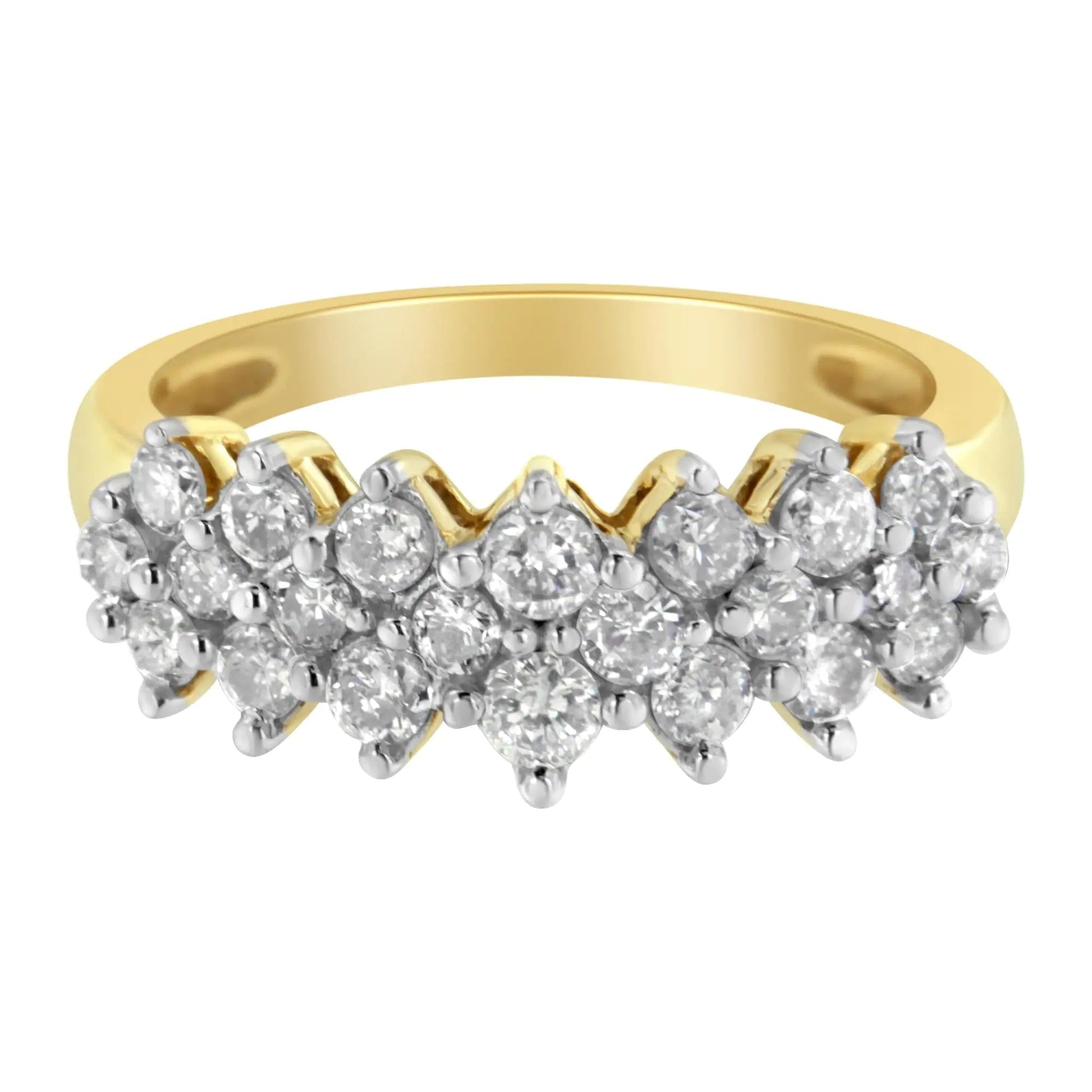 10K Yellow Gold Round Diamond Ring (1 cttw, J-K Color, I1-I2 Clarity) WEM Support (www.WEM.support)