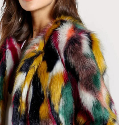 Women Color Fur Coats WEM Support (www.WEM.support)