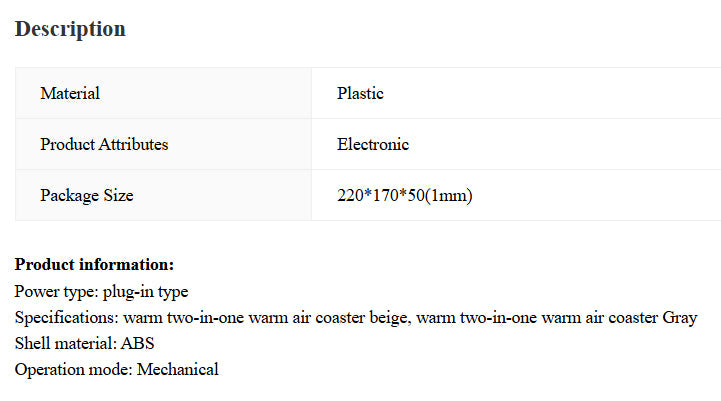 Two-in-one Home Warm Air Blower Desk Thermal Cup Pad WEM Support (www.WEM.support)