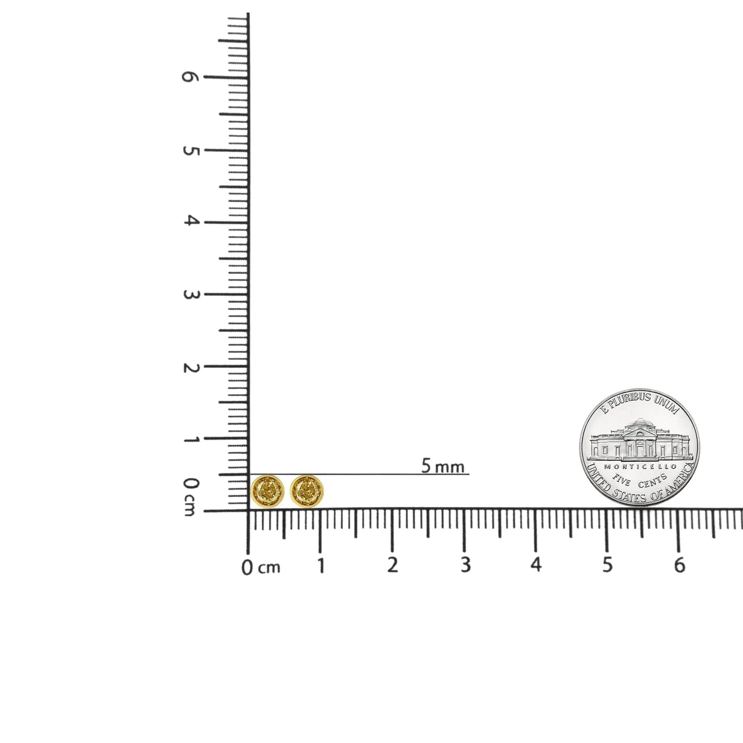 14K Yellow Gold Plated .925 Sterling Silver Bezel Set 1/2 Cttw Diamond 18" Pendant Necklace (K-L Color, SI2-I1 Clarity) WEM Support (www.WEM.support)