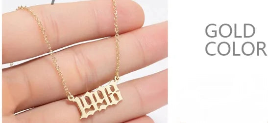 Women's Birth Year Necklace WEM Support (www.WEM.support)