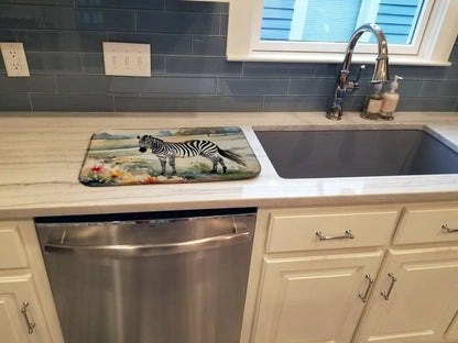 Zebra Dish Drying Mat WEM Support (www.WEM.support)