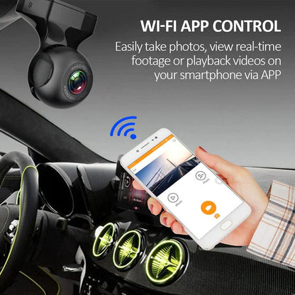 170° WiFi Dash Cam Recorder Car Camera HD 1080P Car DVR Vehicle Video G-Sensor WEM Support (www.WEM.support)