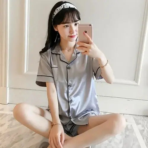 Women Silk Satin Pajamas Treat yourself to a touch of luxury with our Silk satin pajamas women today! My Store