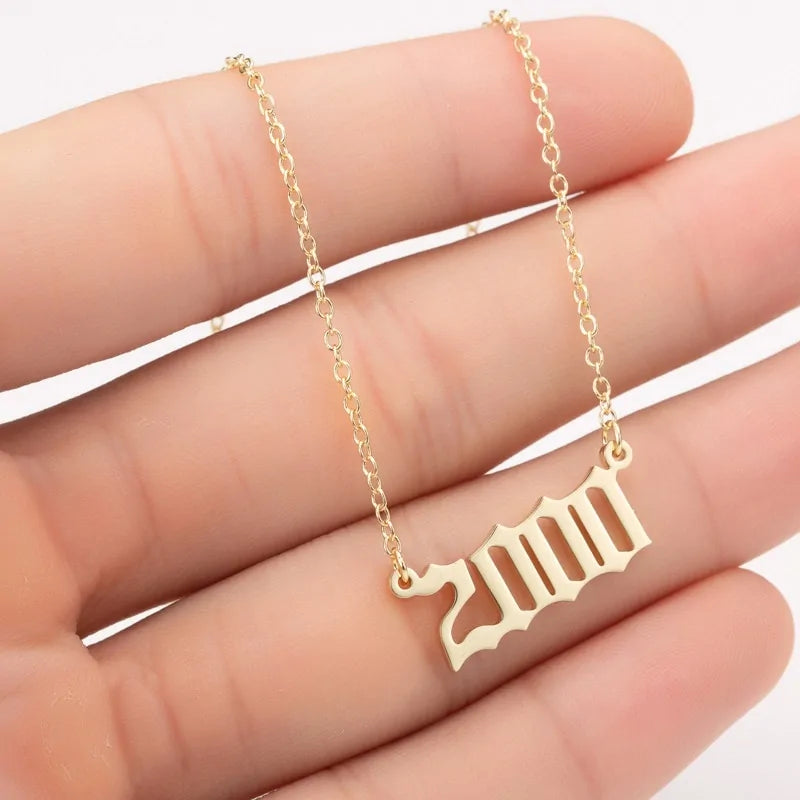 Women's Birth Year Necklace WEM Support (www.WEM.support)