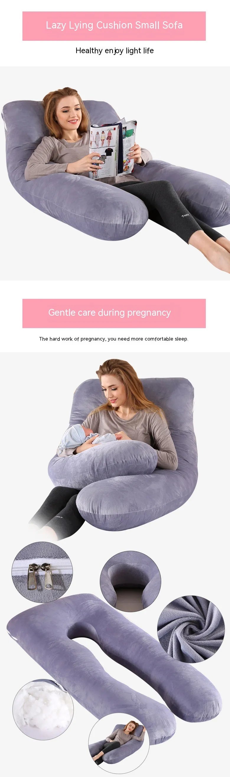 U-Shaped Pregnant Women Pillow HejK.com Marketplace LLC