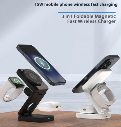 3 IN 1 FOLDABLE WIRELESS CHARGER WEM Support (www.WEM.support)