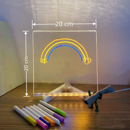 Acrylic LED Message Board Lamp WEM Support (www.WEM.support)