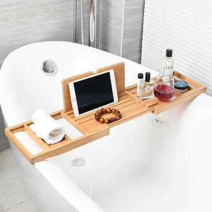 Wooden Bathtub Rack HejK.com