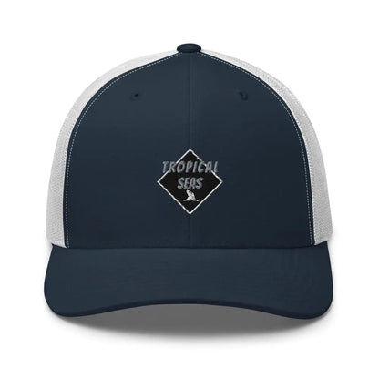 Tropical Seas Shark Fin Trucker Hat WEM Support (www.WEM.support)