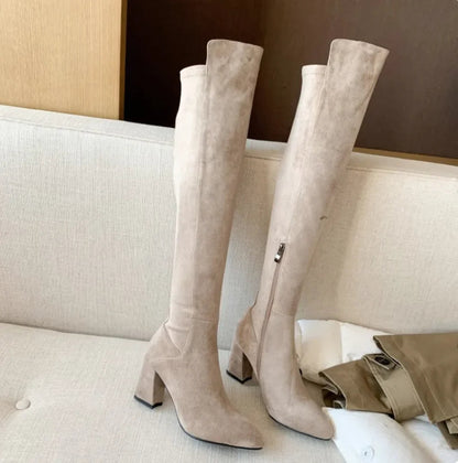 Women's Fleece Over-the-Knee Boots WEM Support (www.WEM.support)
