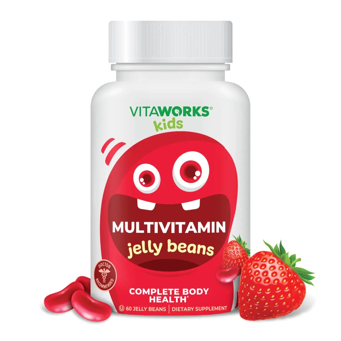 VitaWorks Kids Multivitamin & Minerals Jelly Beans - Tasty Natural Fruit Flavor - Vegetarian GMO-Free Nut Free - Dietary Supplement - Complete Body Health for Children - 60 Jellies HejK.com Marketplace LLC