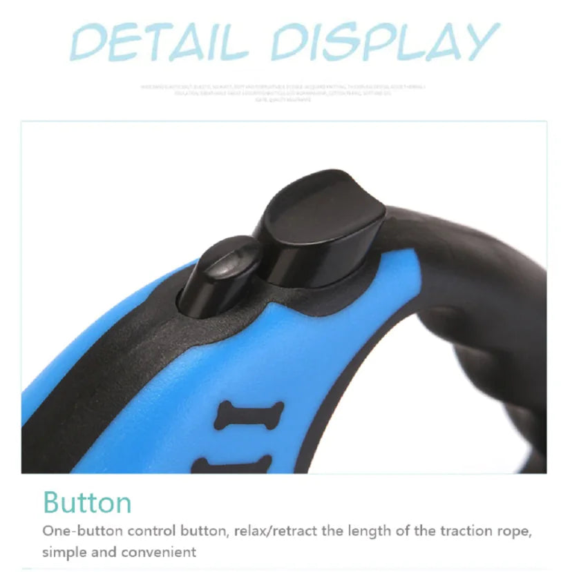 16.5FT Automatic Retractable Dog Leash Pet Collar Automatic Walking Lead Free US WEM Support (www.WEM.support)