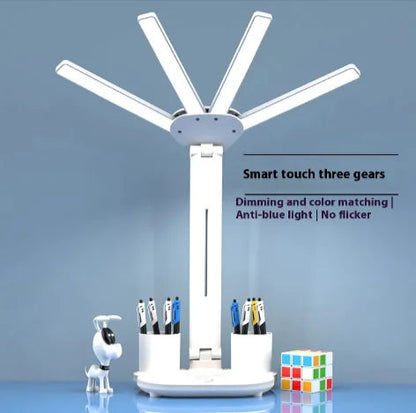 3-in-1 LED Desk Lamp with Fan & Clock HejK.com