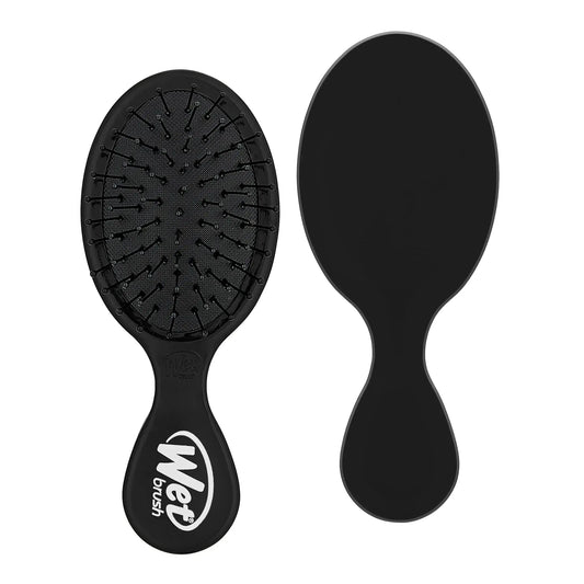 Wet Brush Detangling Brush, Mini Detangler Brush (Black) - Wet & Dry Tangle-Free Hair Brush for Women & Men - No Tangle Soft & Flexible Bristles for Straight, Curly, & Thick Hair Black 1 Count (Pack of 1) My Store