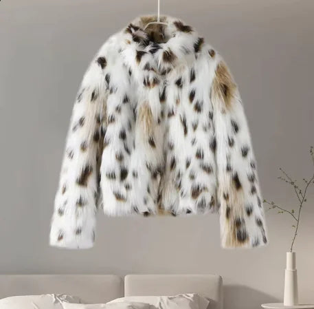 Women's Animal Pattern Baggy Coat WEM Support (www.WEM.support)