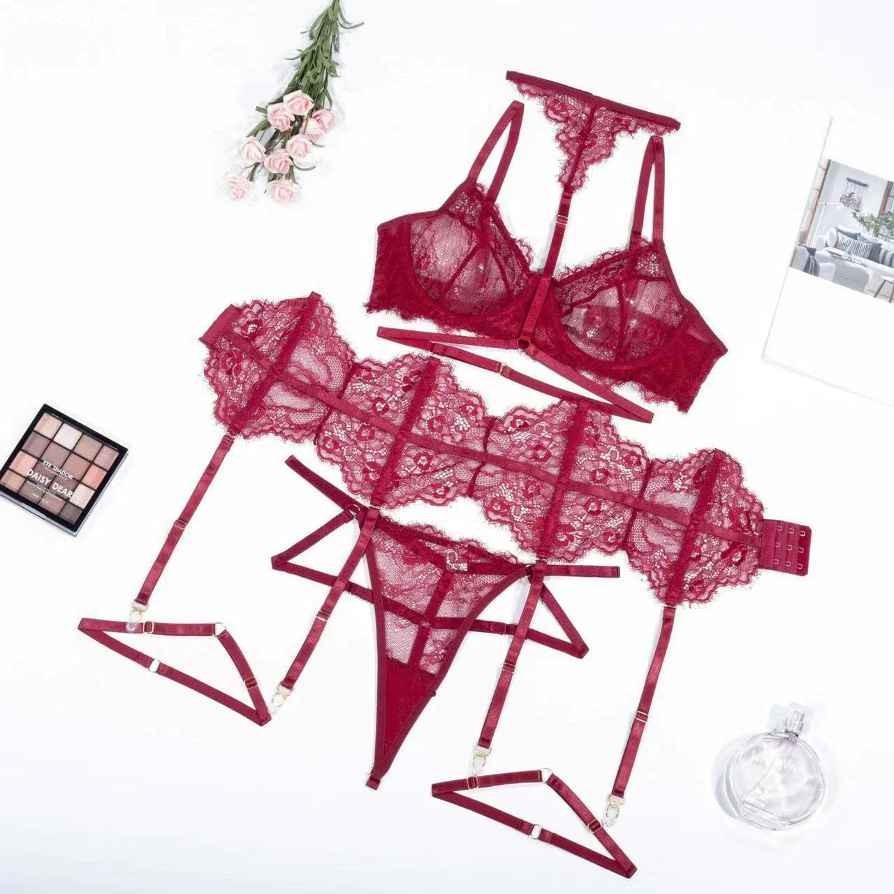 Women's Halter Garter Lingerie Set HejK.com