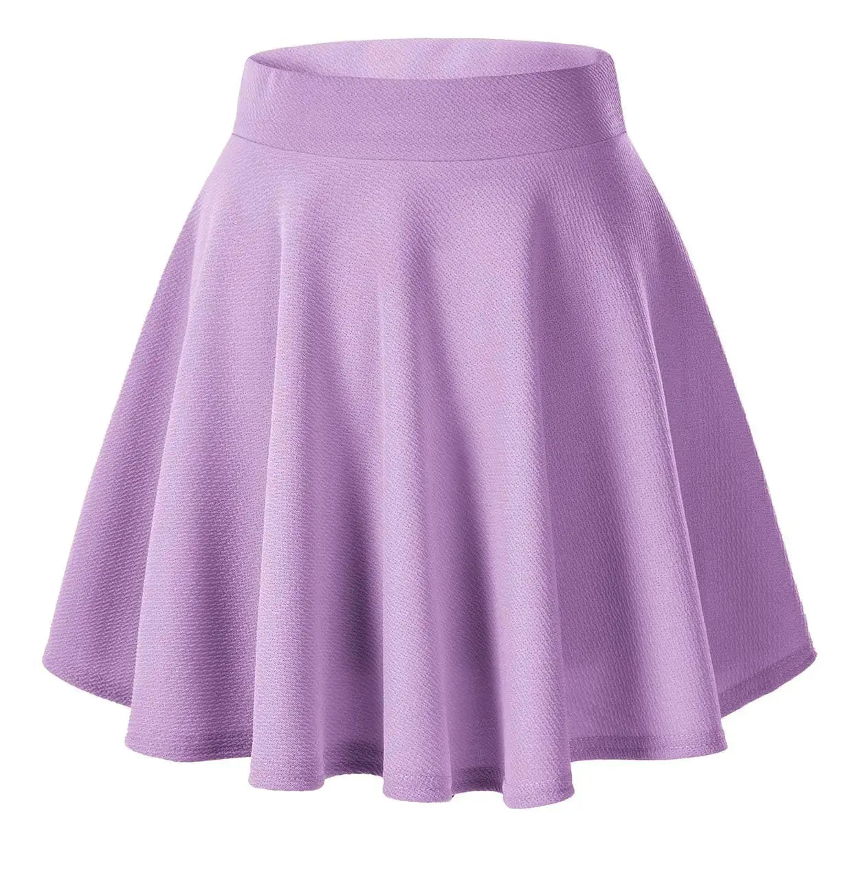 Urban CoCo Women's Basic Versatile Stretchy Flared Casual Mini Skater Skirt Small Lilac My Store