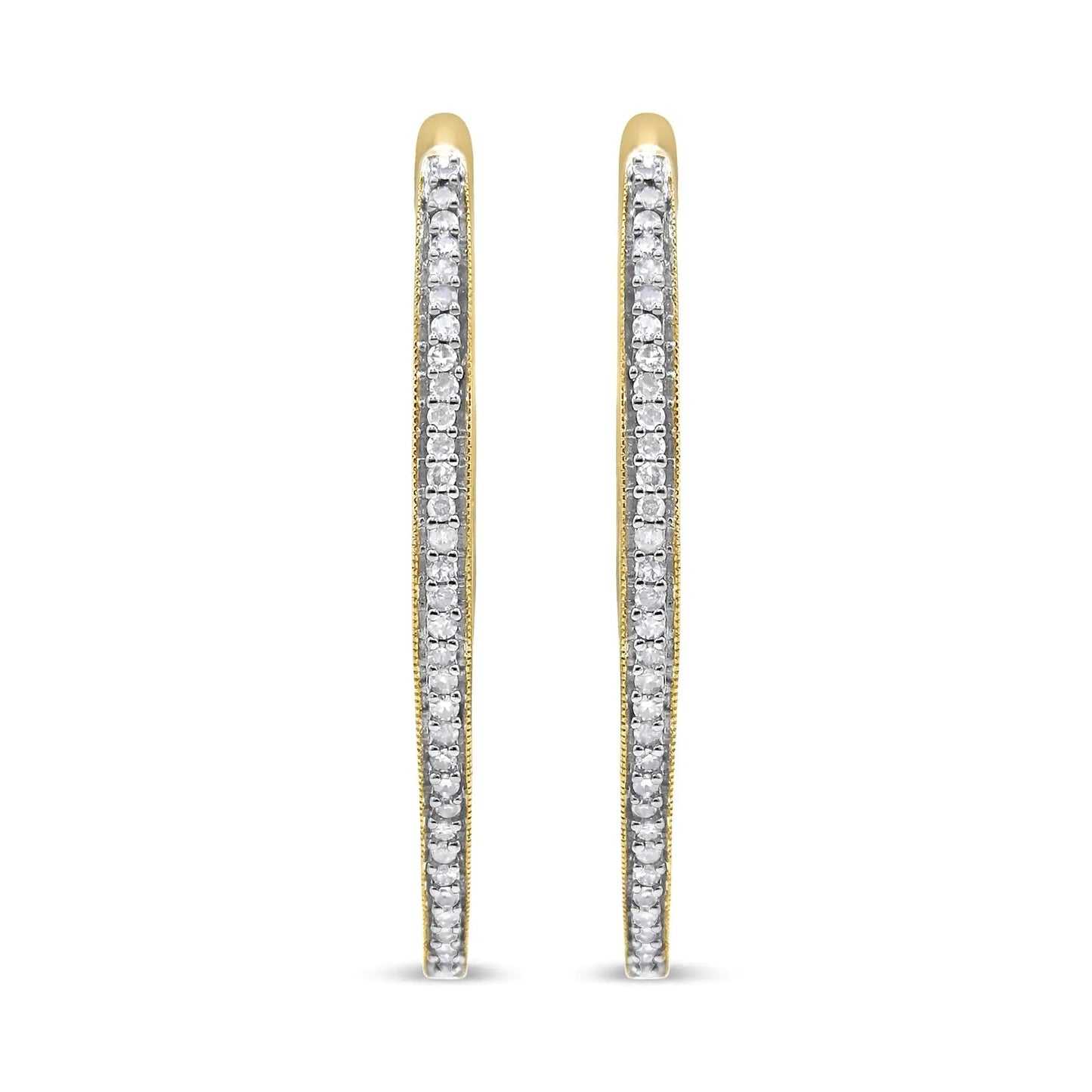 10k Yellow Gold Round Cut Diamond Earrings (1 cttw, I-J Color, I2-I3 Clarity) WEM Support (www.WEM.support)