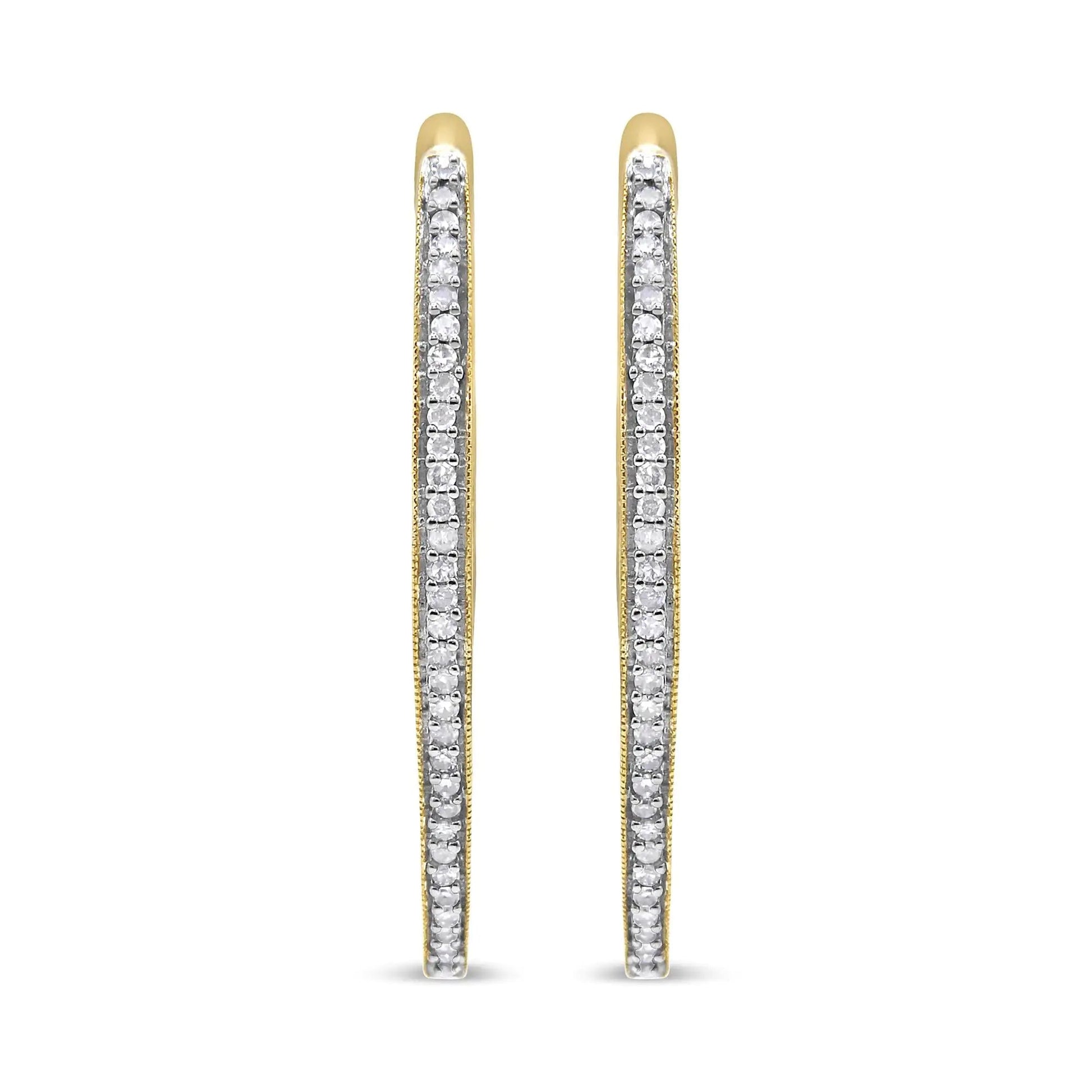 10k Yellow Gold Round Cut Diamond Earrings (1 cttw, I-J Color, I2-I3 Clarity) WEM Support (www.WEM.support)