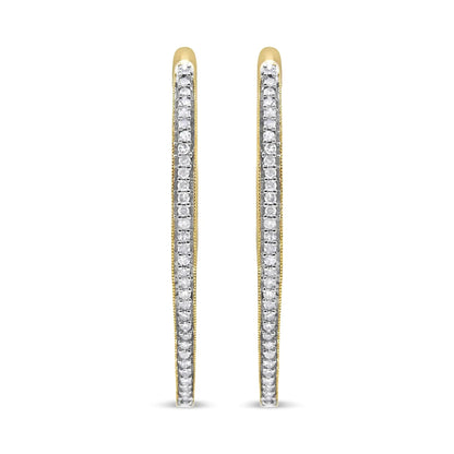10k Yellow Gold Round Cut Diamond Earrings (1 cttw, I-J Color, I2-I3 Clarity) WEM Support (www.WEM.support)