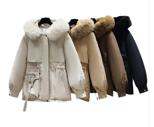 Women's Slimming Hooded Cotton-Padded Jacket WEM Support (www.WEM.support)