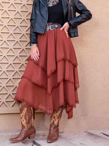 Tasha Tiered Midi Skirt- WEM Support (www.WEM.support)