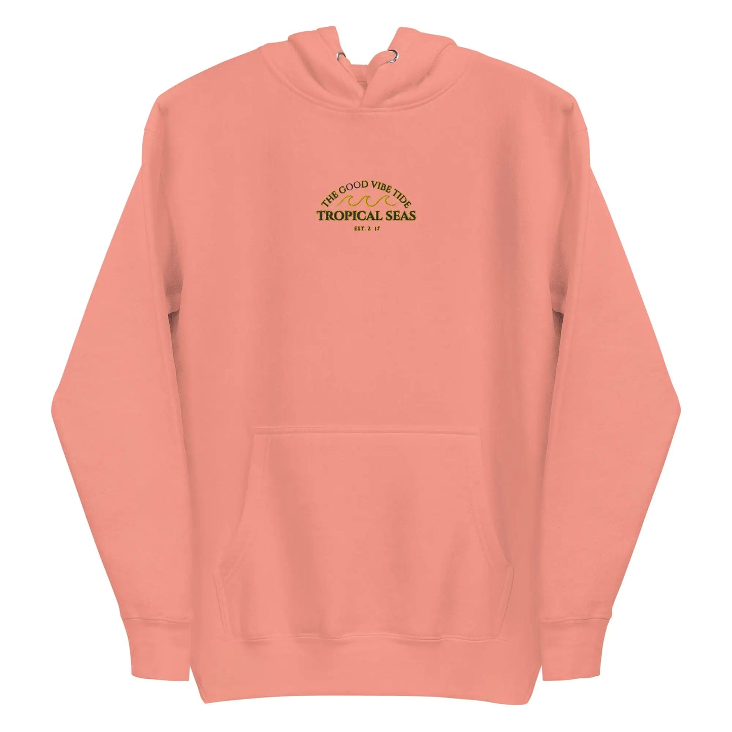 Tropical Seas Center Waves Hoodie WEM Support (www.WEM.support)