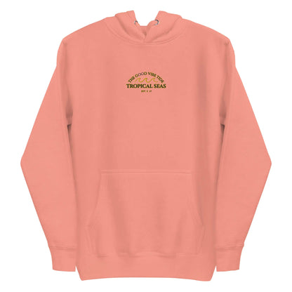 Tropical Seas Center Waves Hoodie WEM Support (www.WEM.support)