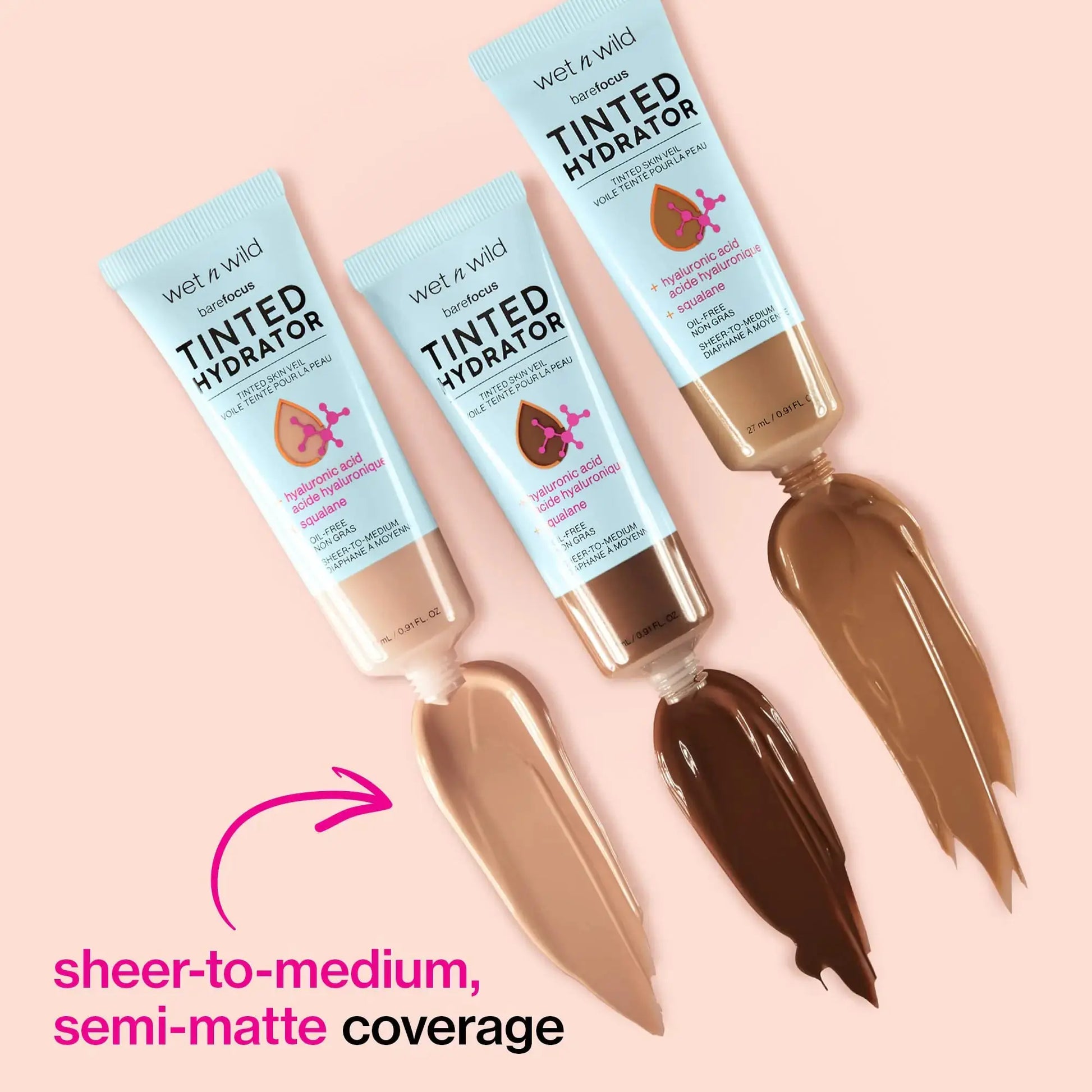 wet n wild Bare Focus Tinted Hydrator Matte Natural Finish, Oil-Free Tinted Face Moisturizer Makeup, Hyaluronic Acid, Squalane, Sheer To Medium Coverage, Medium Deep (Pack of 2) 0.91 Ounce (Pack of 2) My Store