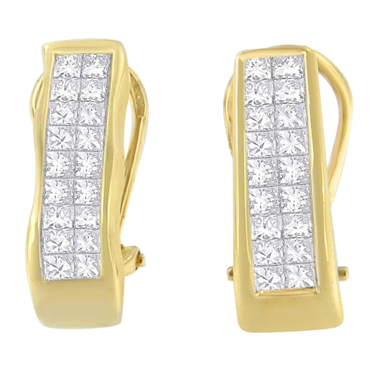 14K Yellow Gold 1 cttw Diamond Stud Earrings (G-H, VS1-VS2) WEM Support (www.WEM.support)