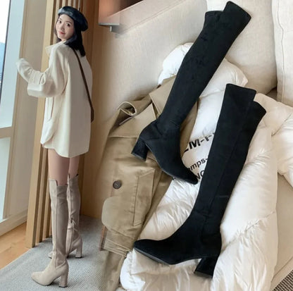 Women's Fleece Over-the-Knee Boots WEM Support (www.WEM.support)