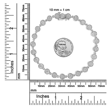 .925 Sterling Silver 2.0 Cttw Round Diamond Link Bracelet (G-H Color, I1-I2 Clarity) - 7.25" WEM Support (www.WEM.support)