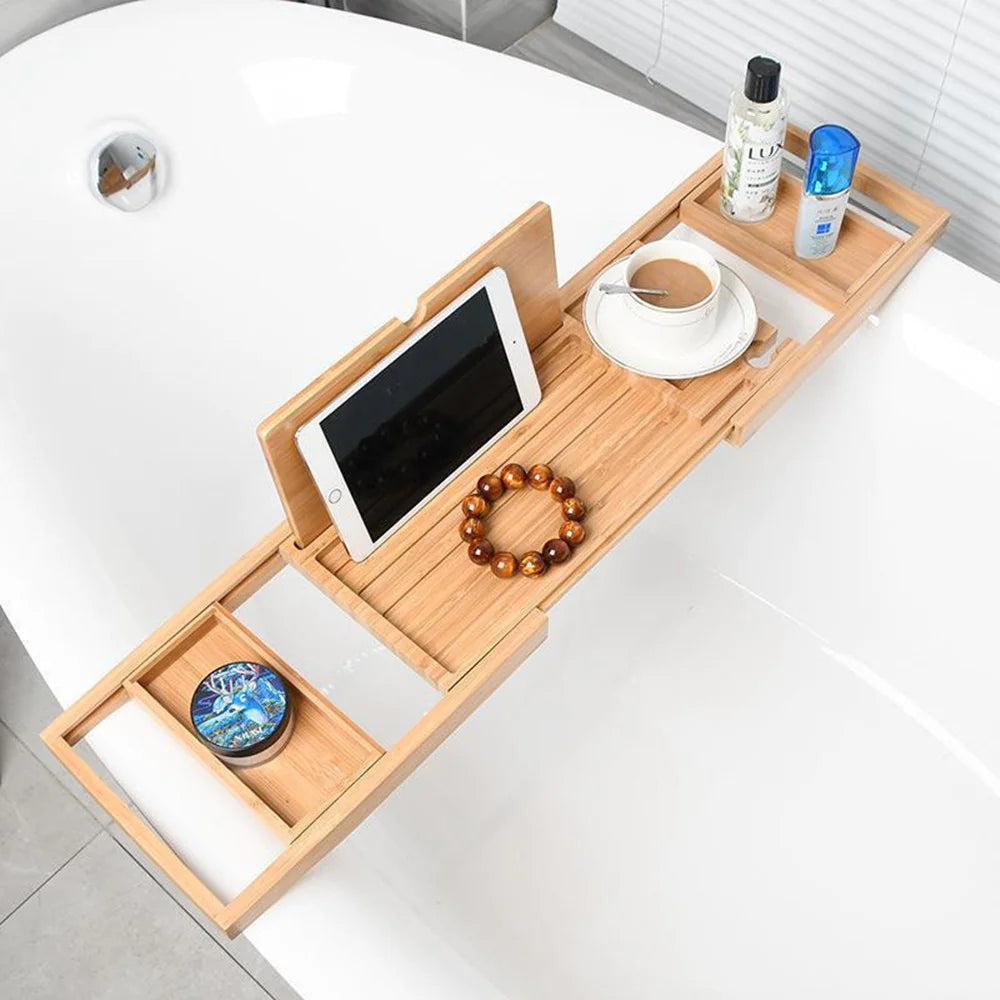 Wooden Bathtub Rack HejK.com