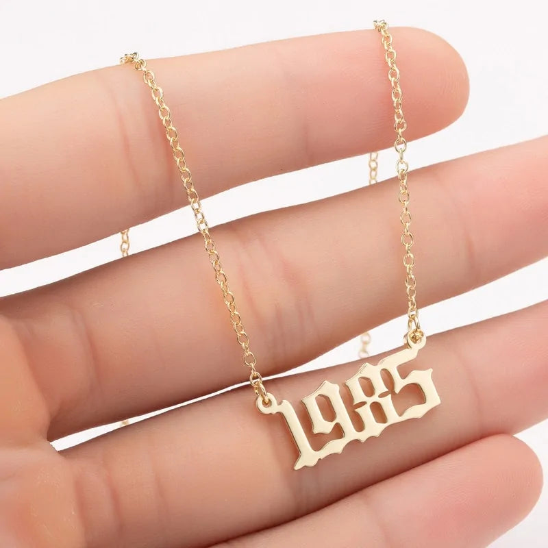 Women's Birth Year Necklace WEM Support (www.WEM.support)