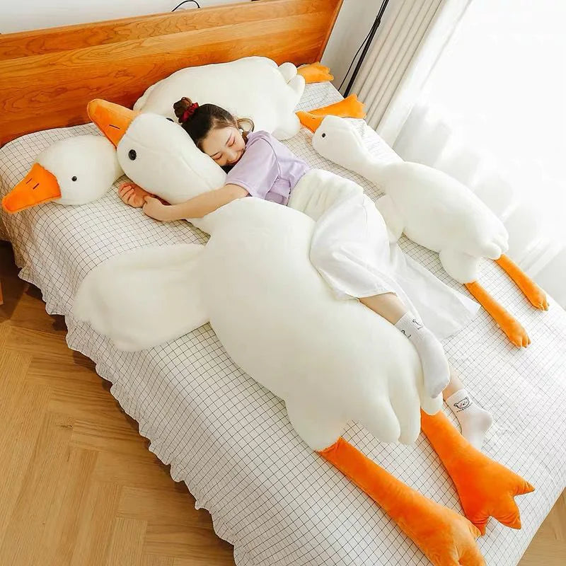 White Geese Plush Toy WEM Support (www.WEM.support)