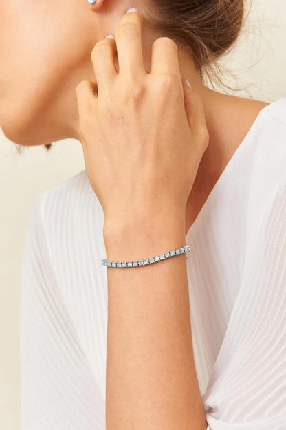 .925 Sterling Silver 1.0 Cttw Diamond Illusion-Set Miracle Plate Tennis Bracelet (I-J Color, I3 Clarity) - 7" WEM Support (www.WEM.support)