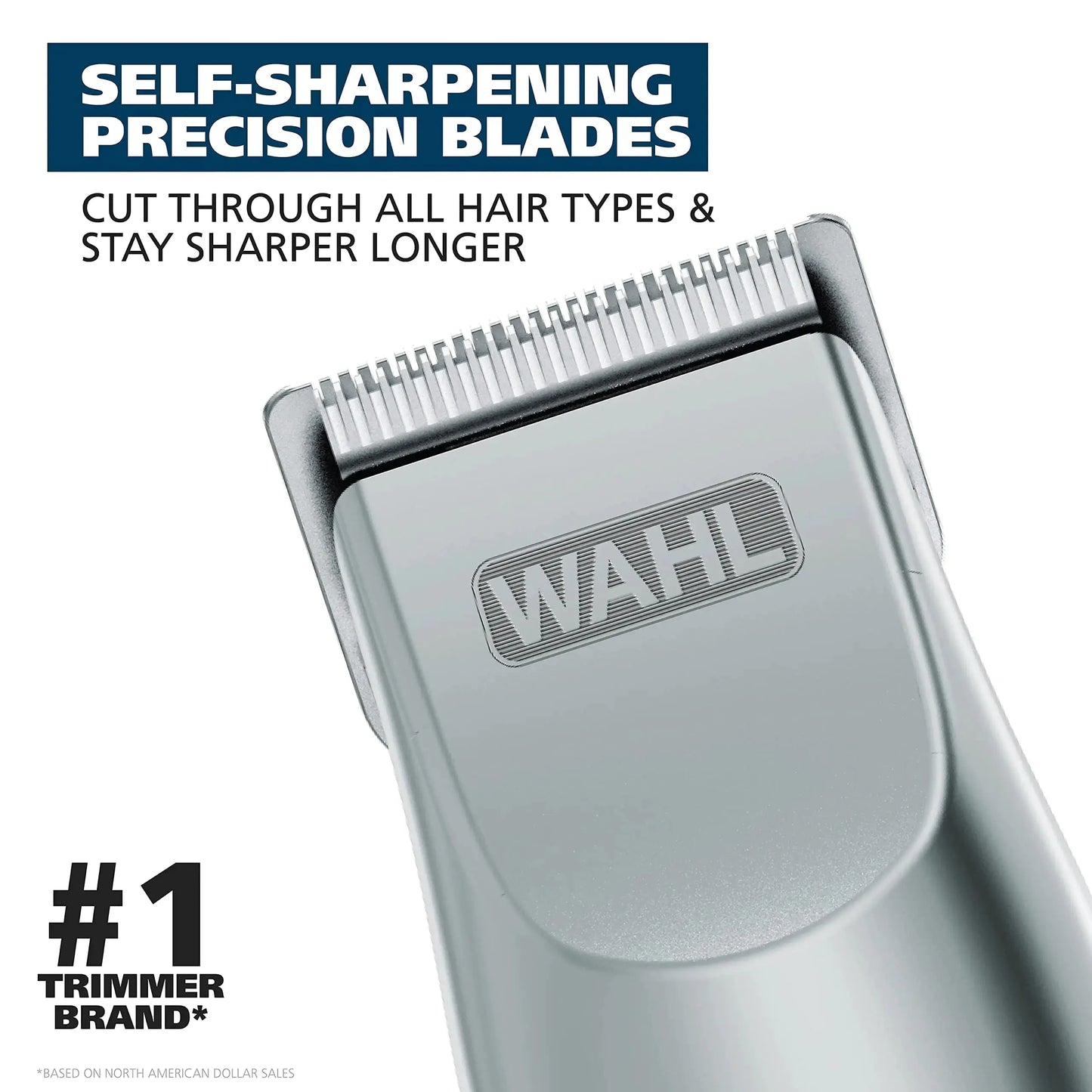 Wahl Groomsman Battery Operated Facial Hair Trimmer for Beard & Mustache Trimming Including Light Detailing and Body Grooming – Model 9906-717V Silver My Store