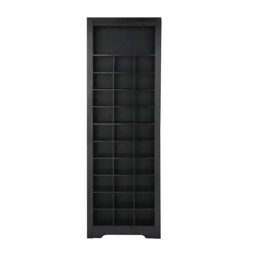 Stylish Design 30 Shoe Cabinet Console, Modern Shoe Cabinet, Multiple Storage Capacity, Self-standing High Cabinet, Suitable For Hallway, Bedroom, Black WEM Support (www.WEM.support)