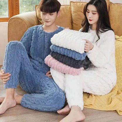 Winter Coral Velvet Pajama Set WEM Support (www.WEM.support)