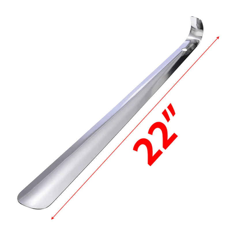 22in Extra Long Handle Shoe Horn Stainless Steel Metal Shoes Remover Shoehorn US WEM Support (www.WEM.support)