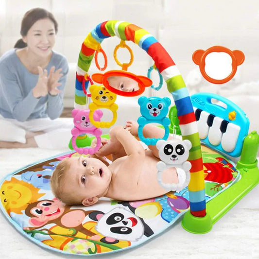 Tapete Musical para Bebês: Tapete Educativo com Teclado e Brinquedos para Ginástica Infantil e Engatinhamento WEM Support (www.WEM.support)