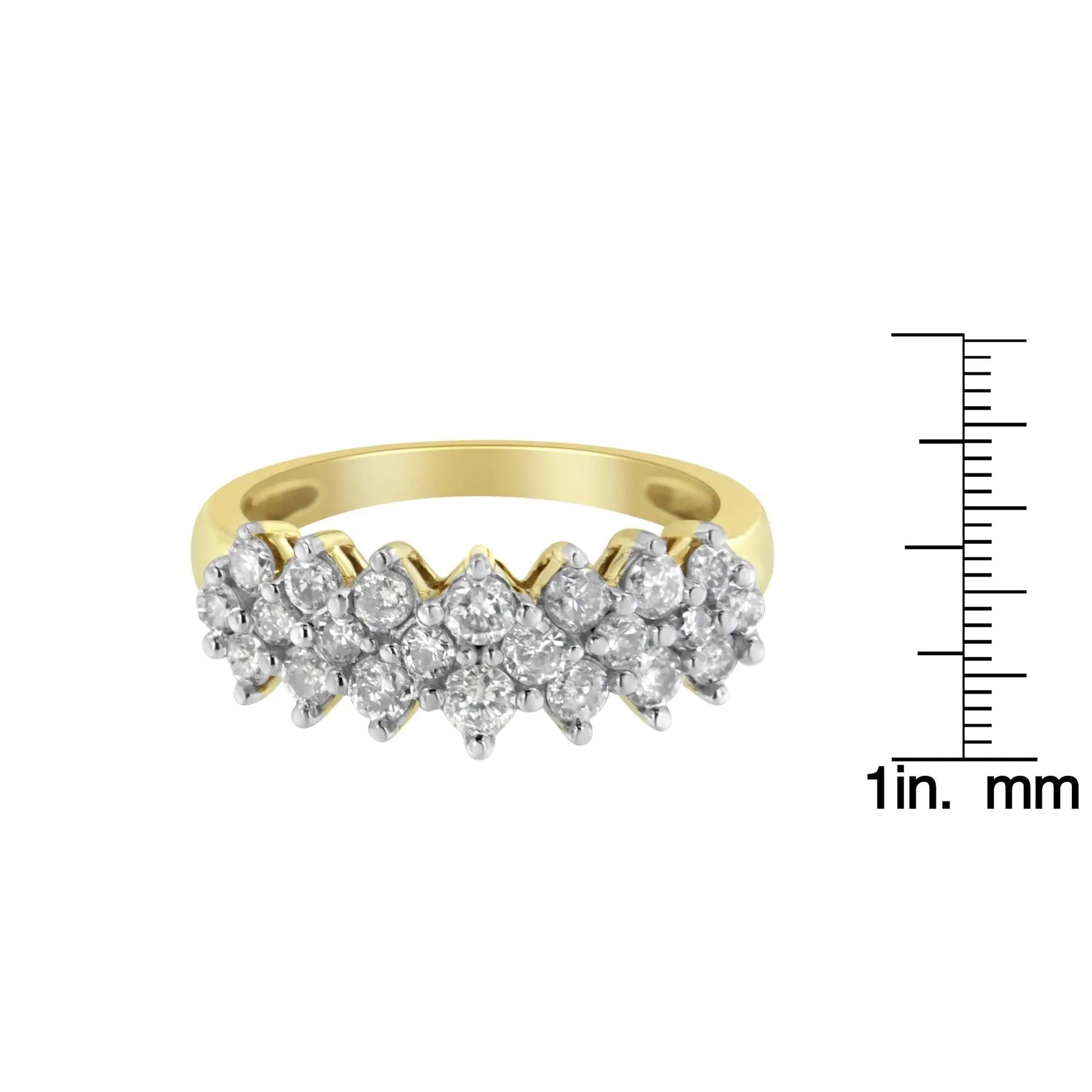 10K Yellow Gold Round Diamond Ring (1 cttw, J-K Color, I1-I2 Clarity) WEM Support (www.WEM.support)