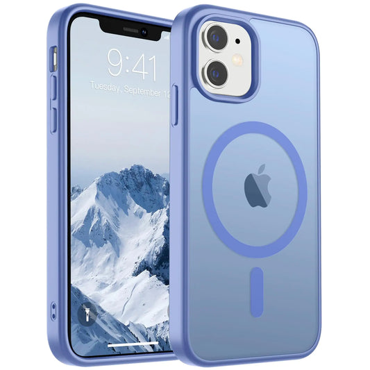 SUPFINE Magnetic for iPhone 15 Plus Case & iPhone 14 Plus Case(Compatible with MagSafe)(10 FT Military Grade Drop Protection) Slim Translucent Shockproof with Anti-Fingerprint Phone Case,Black