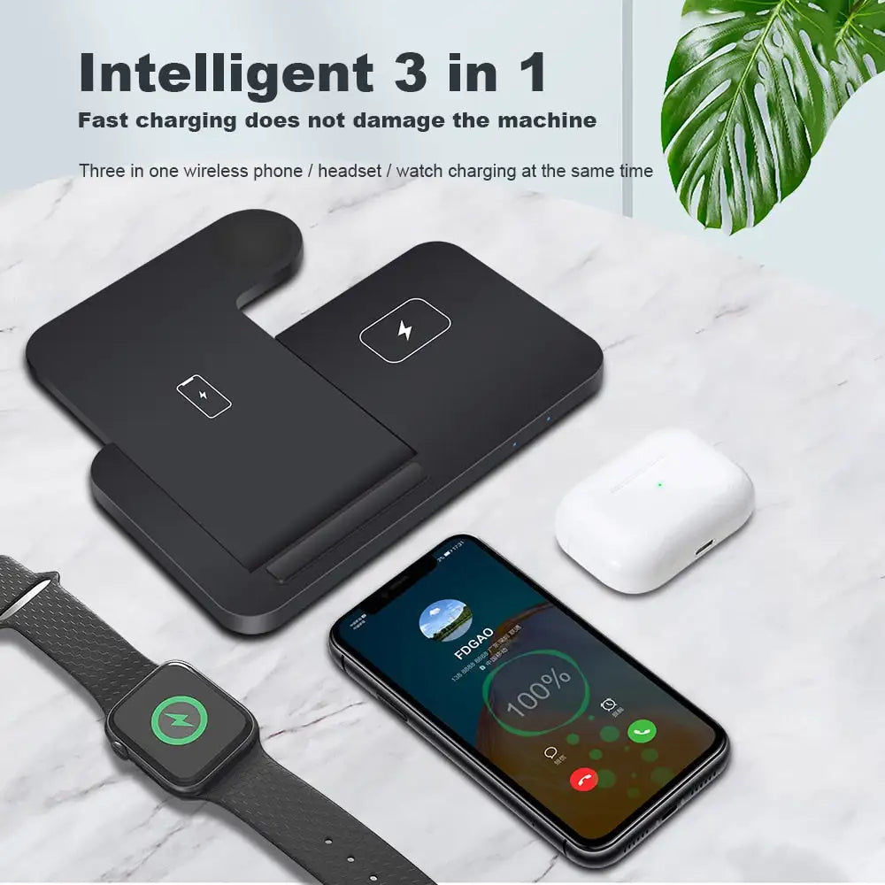 3In1 Wireless Fast Charger Dock Station WEM Support (www.WEM.support)