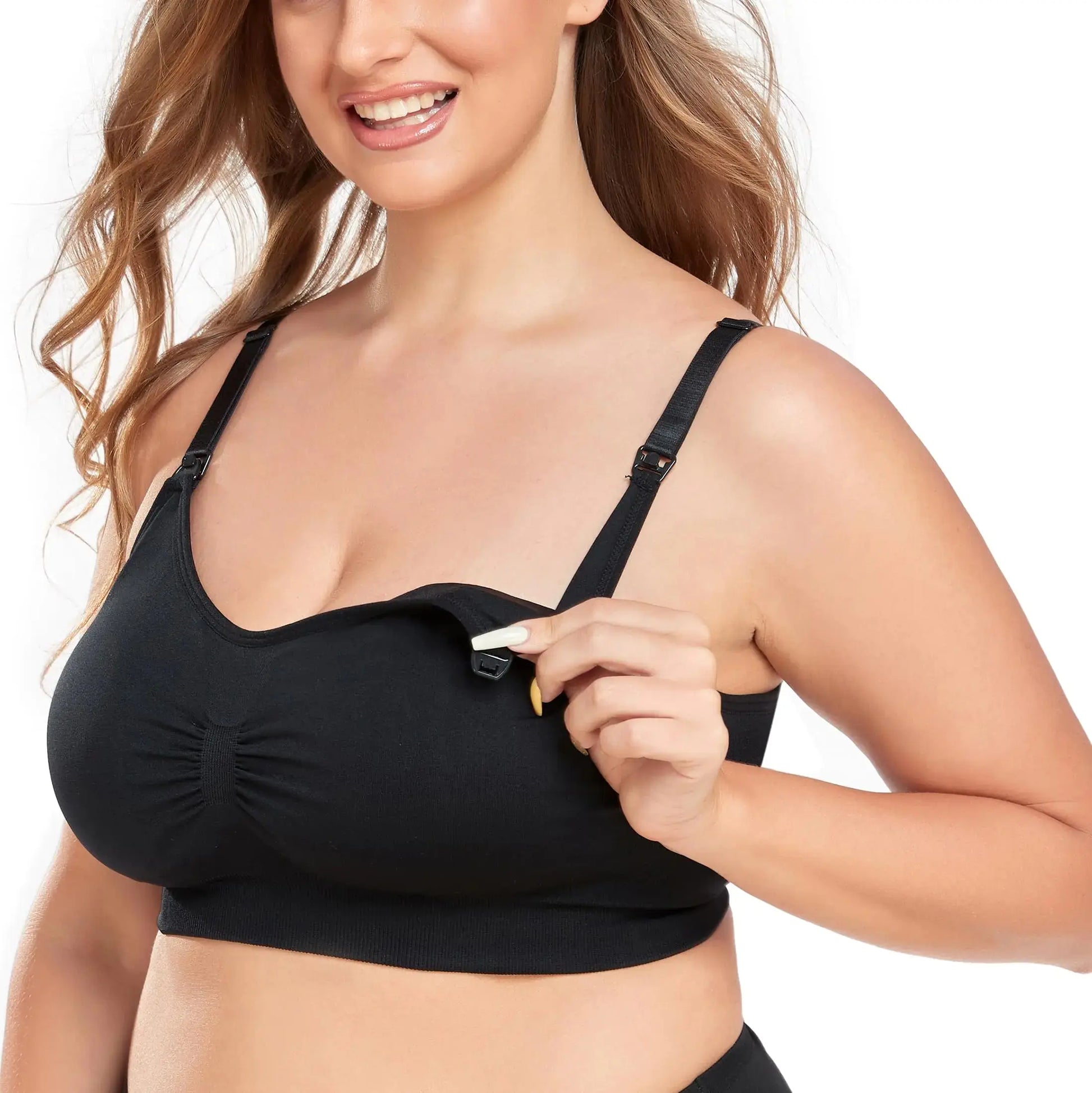Suekaphin 5PACK Nursing Bra Wireless Bra Women's Sleeping Maternity Bra Breastfeeding Bra Large Black/Nude/Gray/White/Lightblue My Store